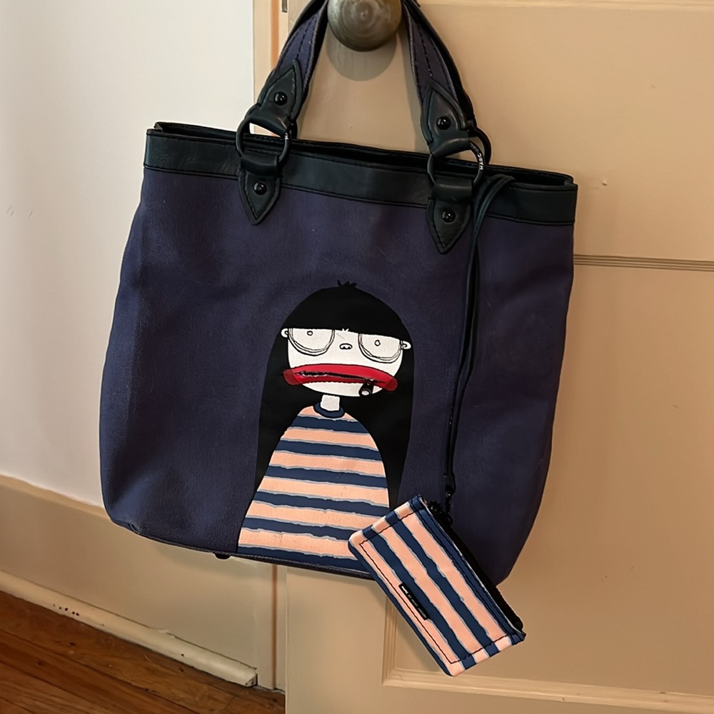 Marc jacobs miss Marc blue canvas bag